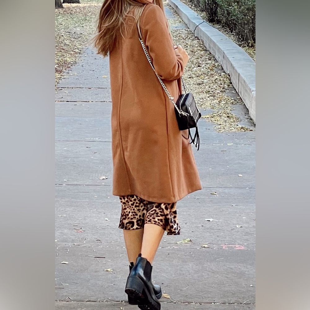 Camel brown wool blend jacket